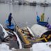 Snowfall: Shikaras submerged at Dal Lake