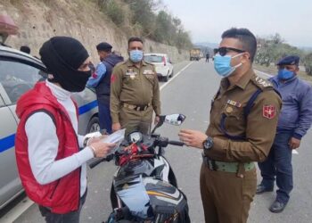 Traffic Police City Jammu to crack down on Stunt bikers and Modified bike silencers
