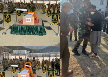 Budgam solider laid to rest; hundreds attend funeral