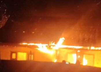 School Building Gutted in Fire Mishap in Nowgam Handwara