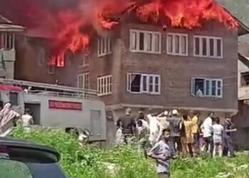 Fire damages at least 4 houses in Old Town Baramulla