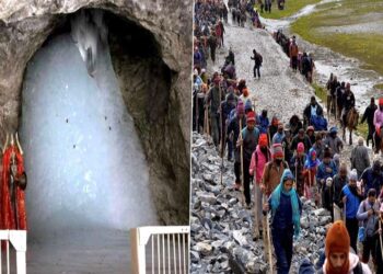 Lt Governor flags off the first batch of Shri Amarnath Ji Pilgrims