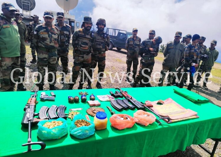 Arms and Ammunition Recovered from 2 Militants Killed in Machil Sector: Army