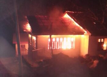 School building damaged in fire in Bandipora village