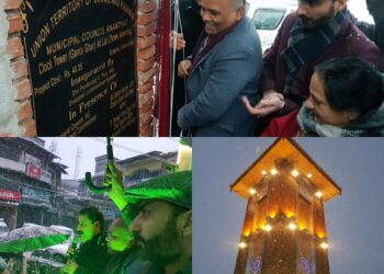Div Com Kashmir inaugurates Clock Tower at Anantnag