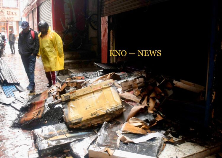 Electronic shop gutted in midnight blaze in Lal Chowk