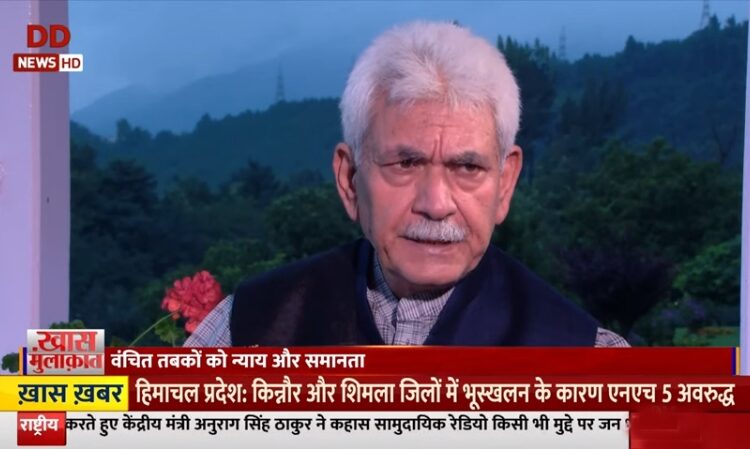 Abrogation of Art 370 under PM Modi’s leadership ensured J&K citizens live life of their own choice: LG Sinha