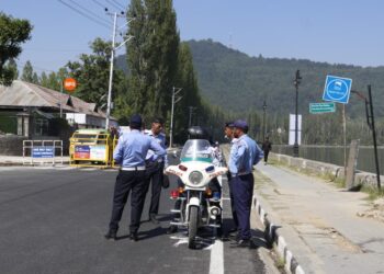 RTO Kashmir takes strong action against bikers for riding without crash helmet