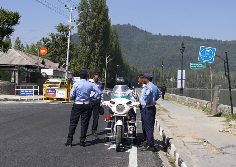 RTO Kashmir takes strong action against bikers for riding without crash helmet