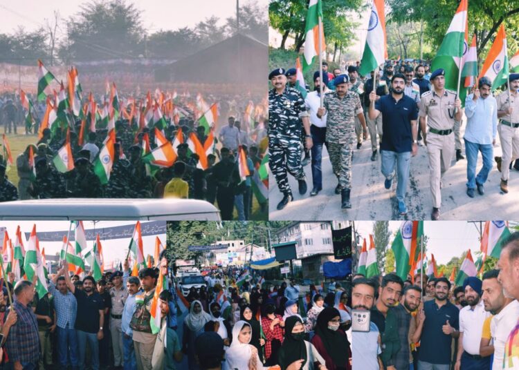 Massive Tiranga Rally held in Budgam Town as part of Hon’ble PM’s call for Har Ghar Tiranga