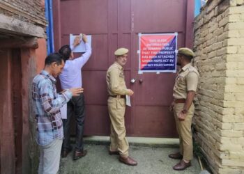 In a first, Police attaches property of drug peddler in Sopore town