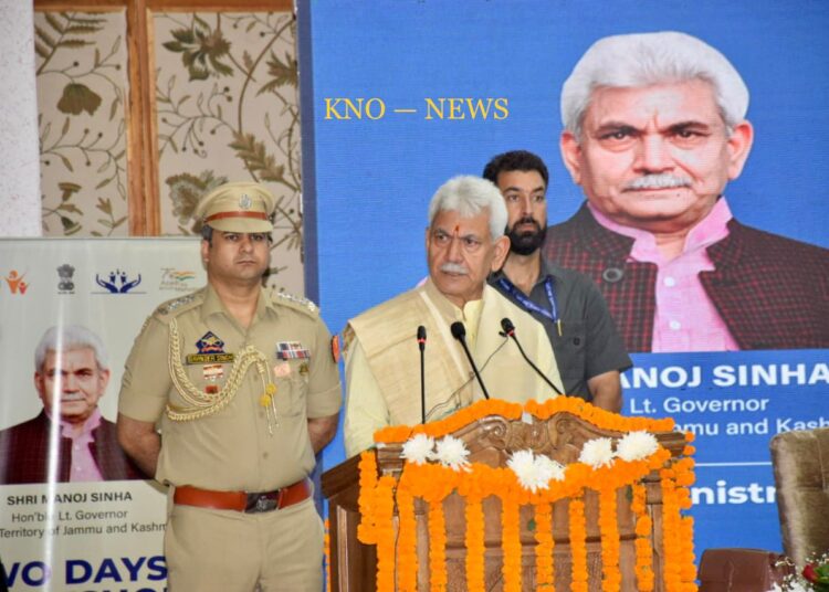 Conflict profiteers brainwashed J&K children, handed over stones, guns in their hands: LG Manoj Sinha