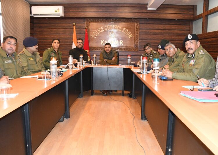 IGP Kashmir chairs security cum crime review meeting at PCR Kashmir