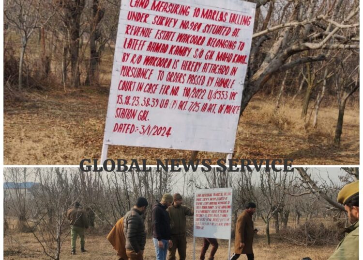 Police Attaches Orchard Land of Person Accused in Terror-related Act in Ganderbal