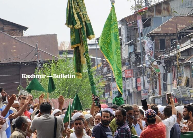Devotees seek divine intervention for rain at alam procession in Sopore