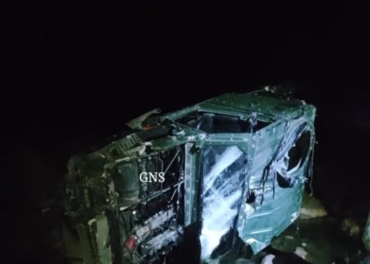 4 soldiers injured as army’s armada vehicle falls into gorge in Rajouri