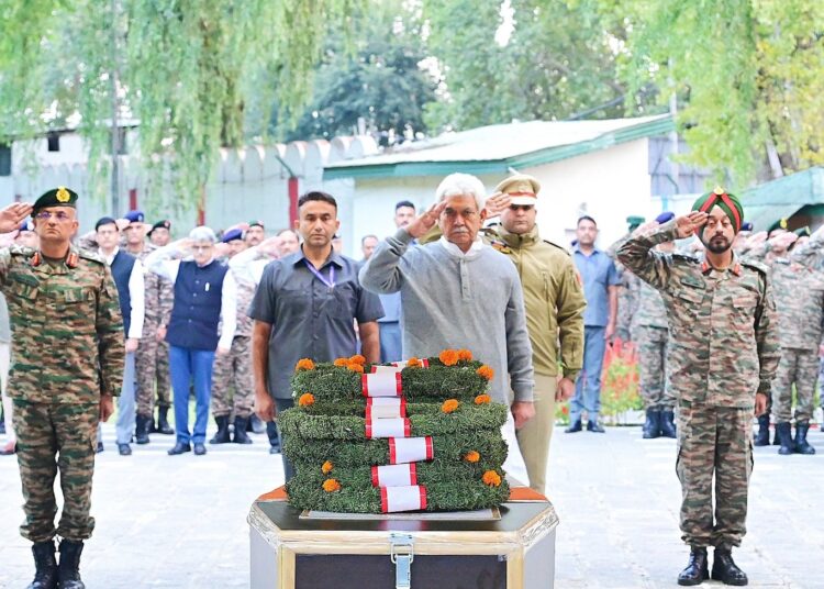 LG Pays Homage To TA Soldier Who Lost Life In Anantnag