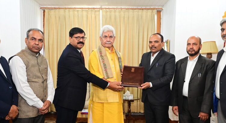 J&K CEO Pole meets LG Sinha, submits list of newly elected members of Assembly