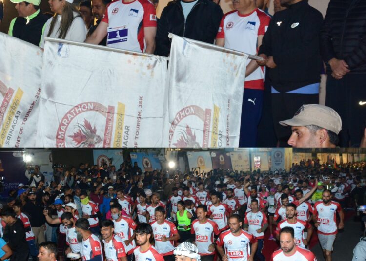 Chief Minister Omar Abdullah flags-off Kashmir Marathon-2024