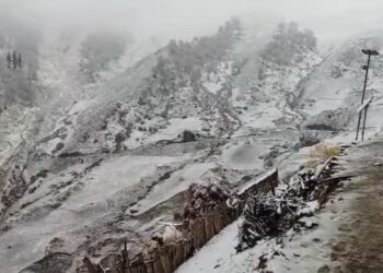 Light snowfall in higher reaches of Kashmir