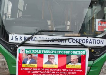 Special Bus service commences from Lal Chowk to Hazratbal Dargah via Brien Ishber Nishat