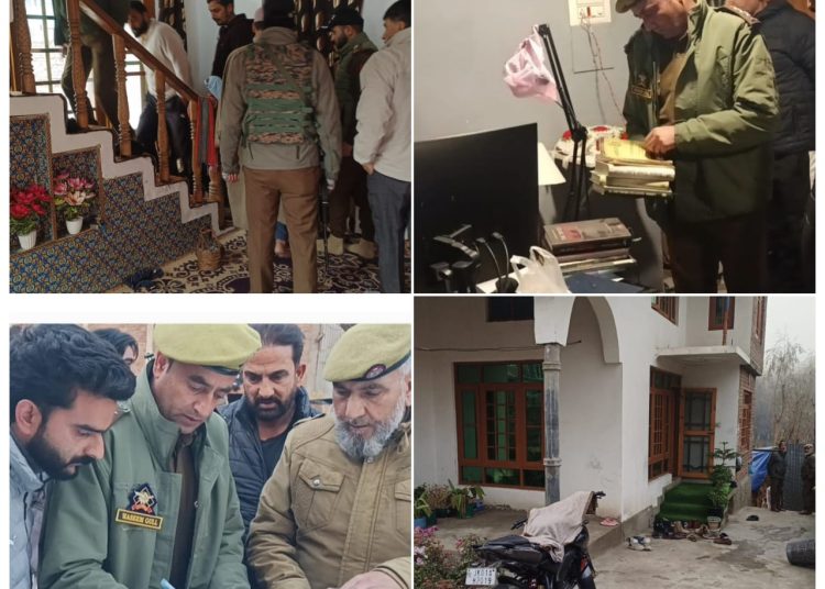 Unlawful Activities: Police Conducts Raids In Batamaloo, HMT In Srinagar