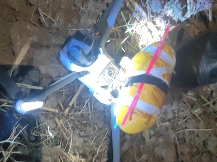 Pakistani drone with 495 grams of narcotics seized near IB in Jammu