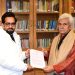 Social activist and President Awardee Mudasir Dar calls on LG Sinha; Seeks retention of proposed NIT in Pulwama