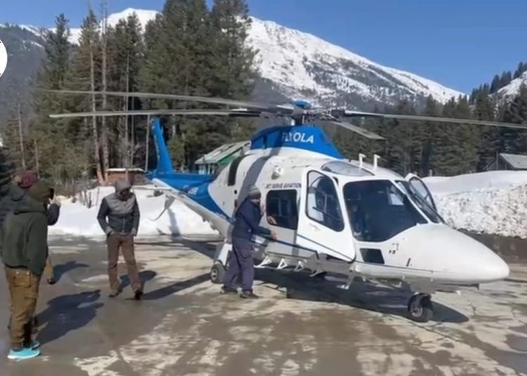 Heli service to Kashmir’s snowbound border areas soon, trail run conducted in Gurez