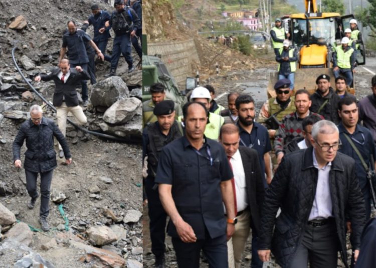 CM Omar Abdullah visits worse-hit areas in Ramban, assures comprehensive relief measures