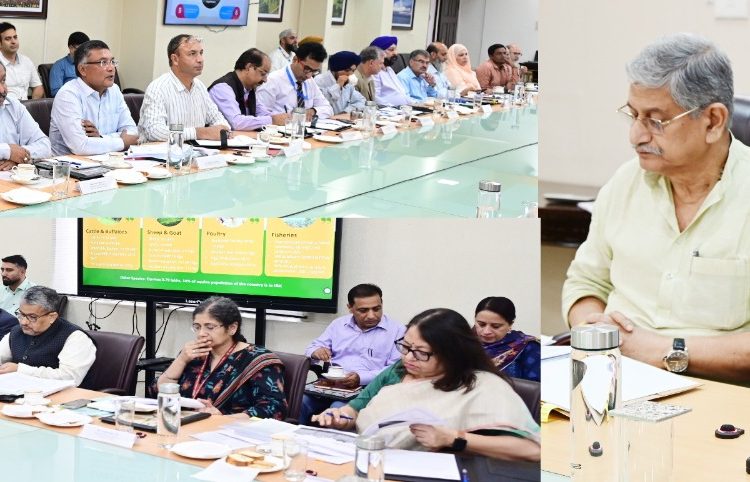 Union Minister Rajiv Ranjan, CM Omar Abdullah jointly review Animal Husbandry & Fisheries Sector in J&K