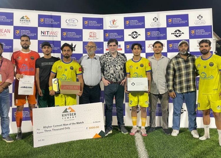 Khyber Cement Champions Youth & Sports as Aqua Avengers Kashmir FC Clinches 3-0 Victory Over Athwas India XI FC