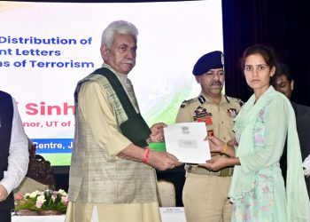 Lieutenant Governor hands over appointment letters to 80 NoKs of terror victims in Jammu