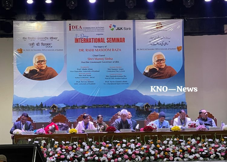 Youth must uphold peace, resolve: LG Sinha at KU’s Rahi Masoom Raza’s Intel seminar