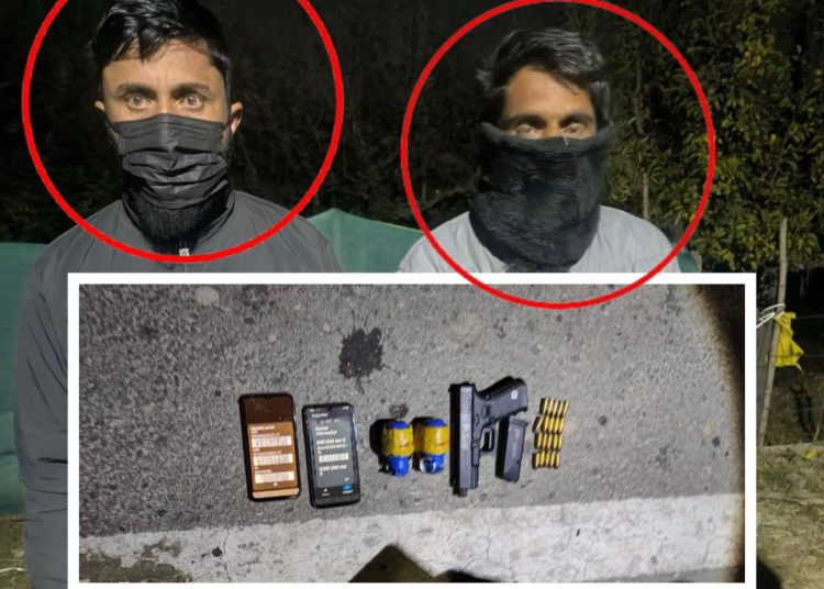 J&K Police arrests 02 Hybrid terrorists in Sopore; arms & ammunition recovered