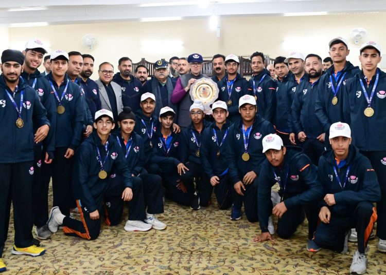 CM Omar Abdullah felicitates victorious J&K under-16 cricket team for historic Vijay Merchant Trophy win