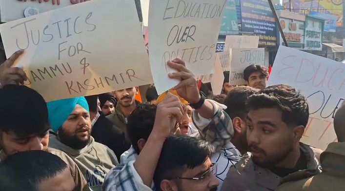NC Students’ Union protests against SMVD Medical College closure in Jammu
