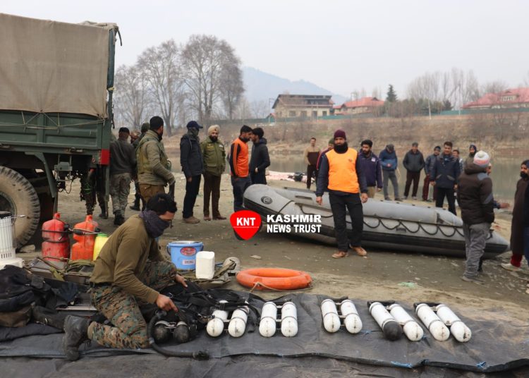 Marine commandos launch search operation at Gandbal after suspected remains recovery