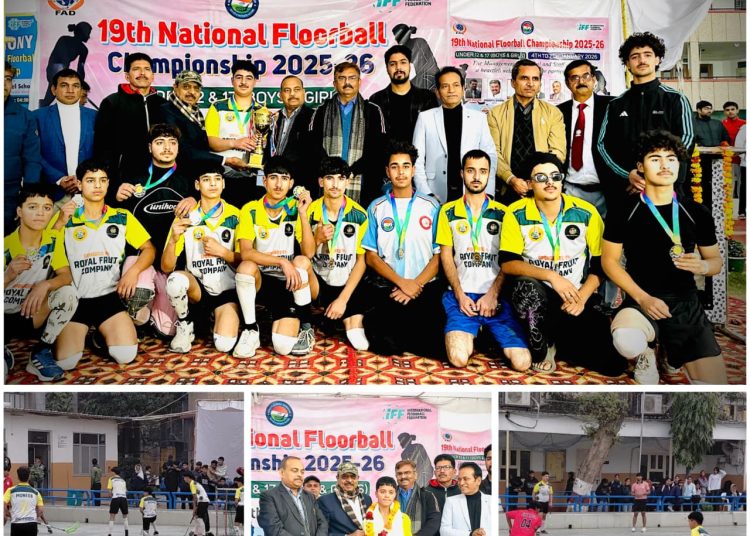 J&K junior boys clinch silver at National Floorball Championship